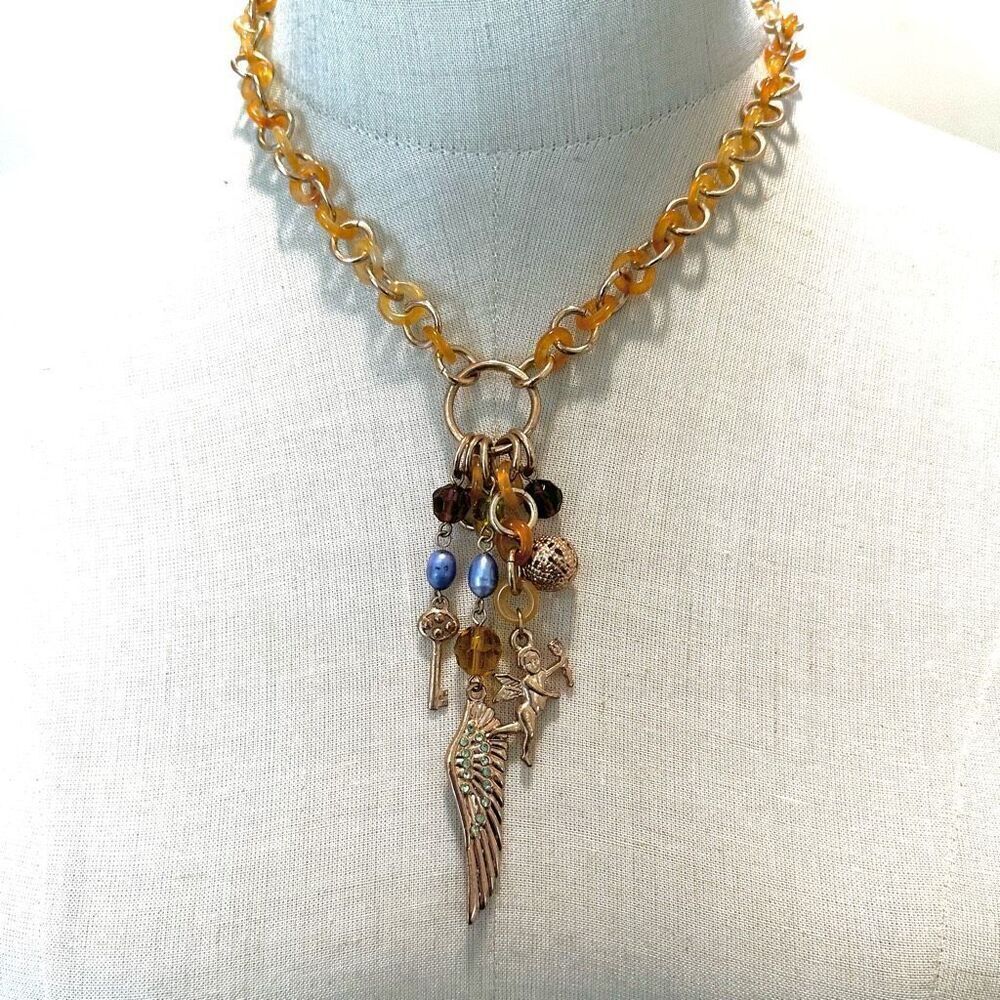 Vintage Cookie Lee Guardian Angel Necklace